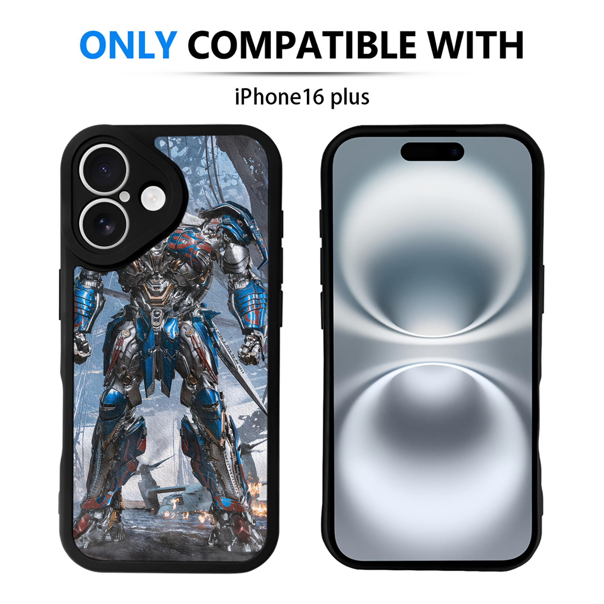 （画像用） Transformers トランスフォーマー 【iPhone 16シリーズ対応】シリコンスマホケース（レザー調） 材質：シリコン